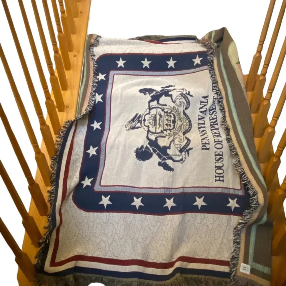 Pennsylvania House Of‎ Representative Woven Tapestry Throw Blanket USA Patriotic